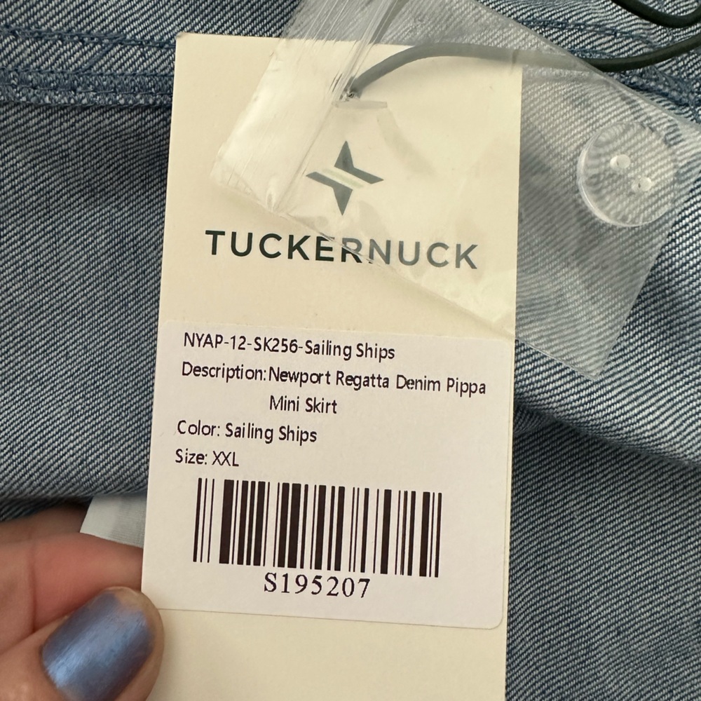 Tuckernuck Blue Mini Skirt with Sailboat Design - Picture 9 of 11